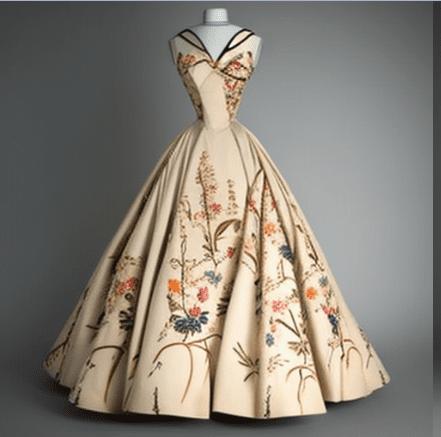 1950s Evening Dress -
Full Skirt