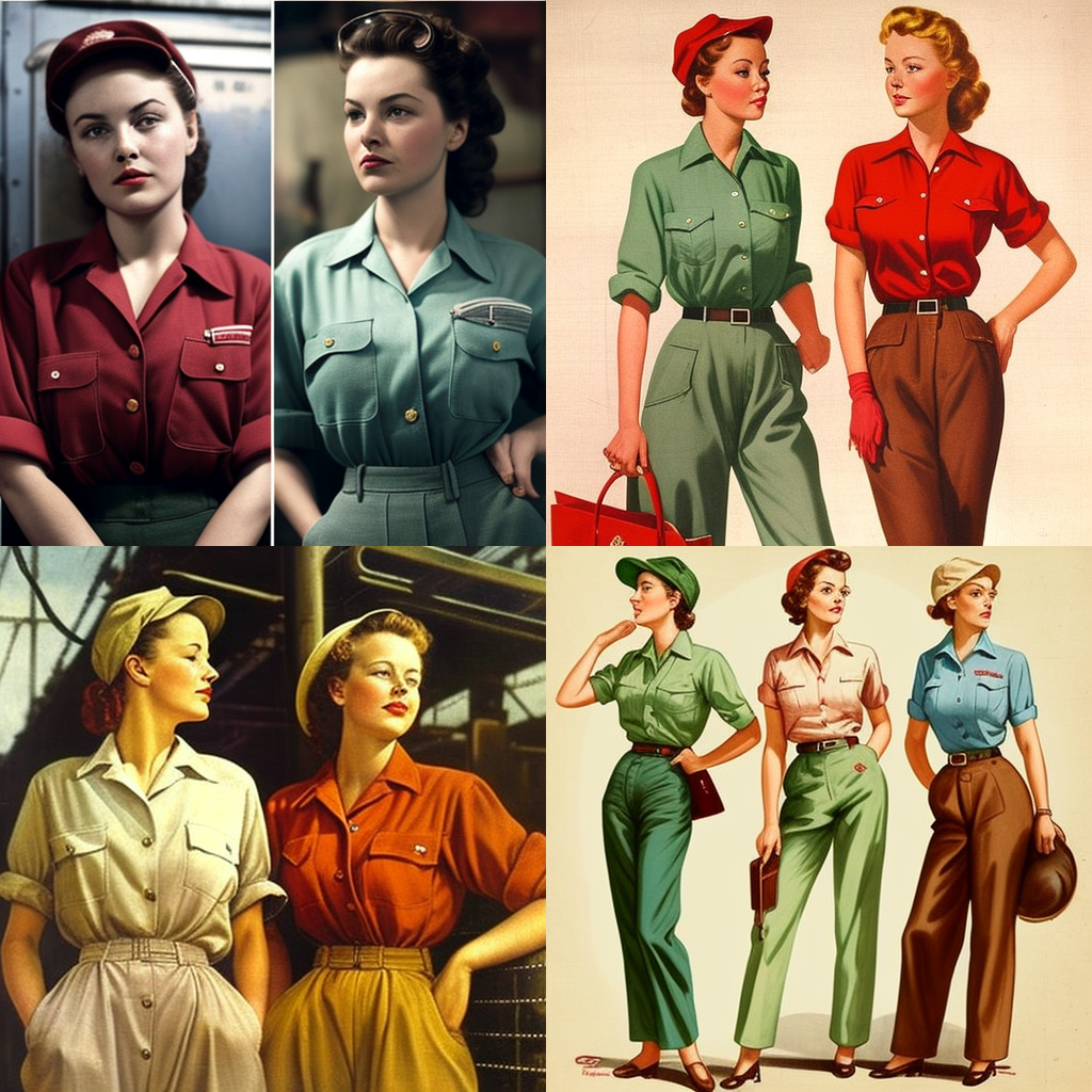 1940s Ladies' Workwear Clothes- Rosies to Nurses