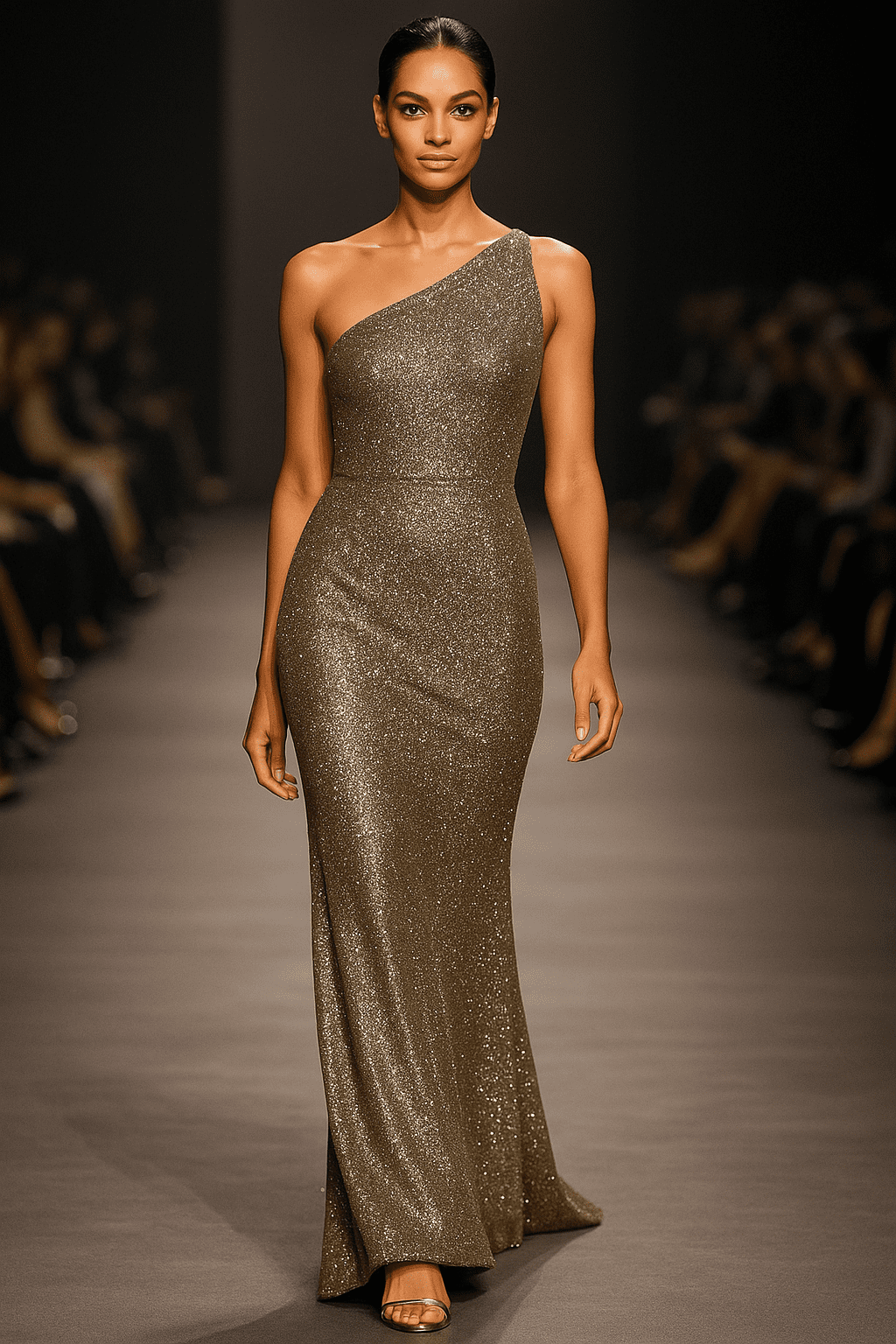 One Shoulder Belt Waist Fashion Dress main image 0