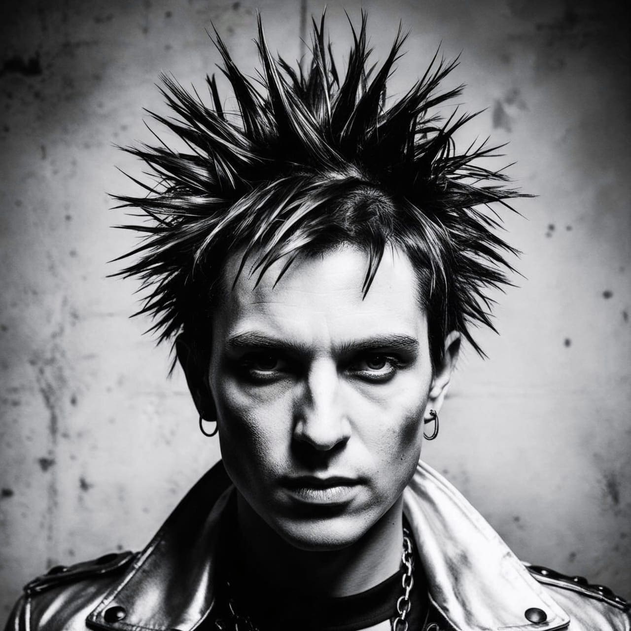 studded leather jackets, and disheveled hair