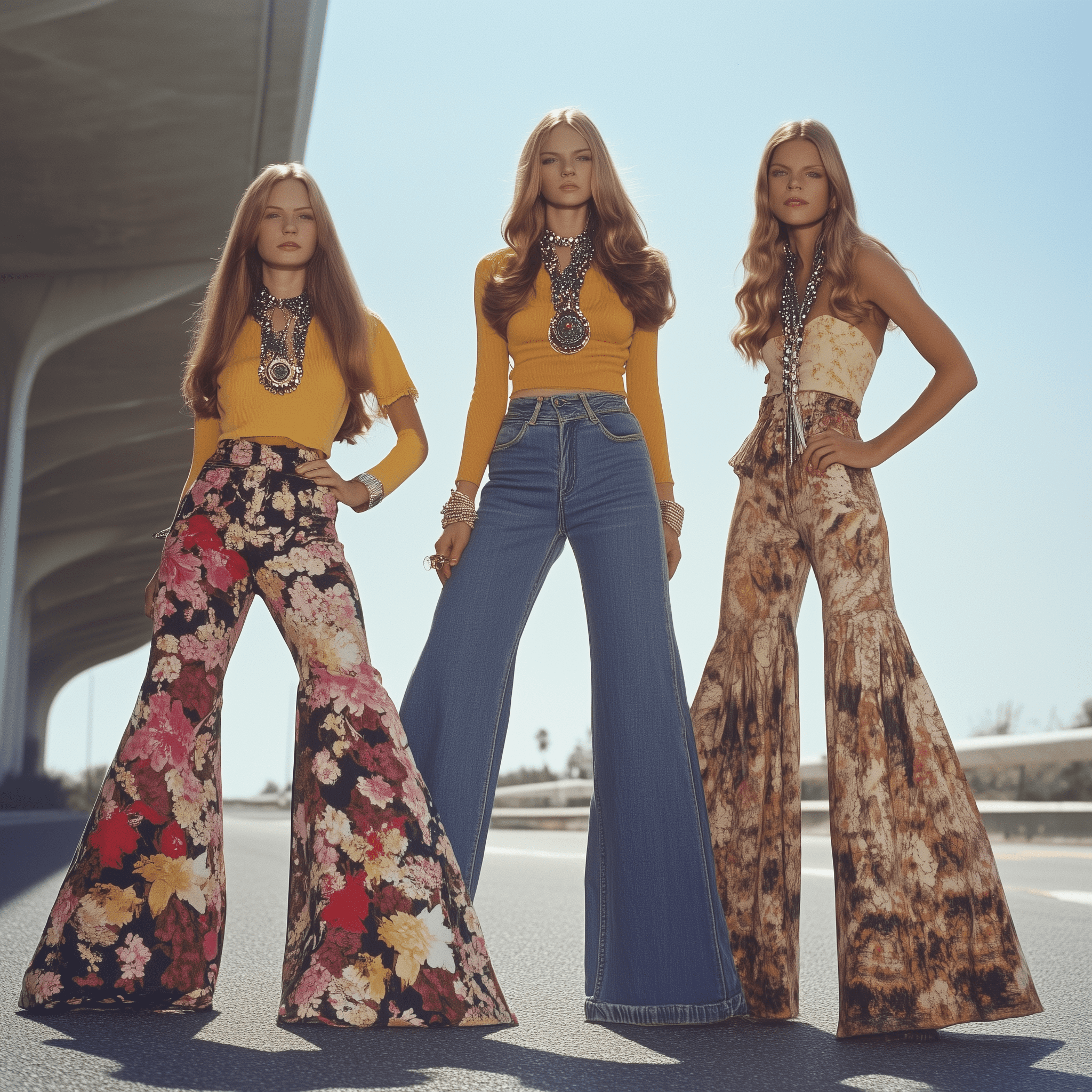 70s fashion flared jeans